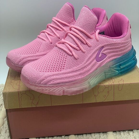 Girls clear sole sneaker lightweight breathable mesh upper - Picture 6 of 6